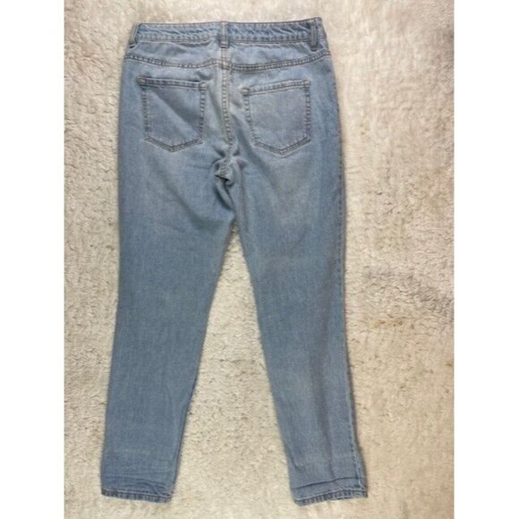Forever 21 Size 26 Womens Ankle Jeans Stretch Light Wash Mid Rise Distre… - Picture 3 of 3